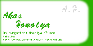 akos homolya business card